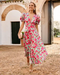 Vestido Flores Mar