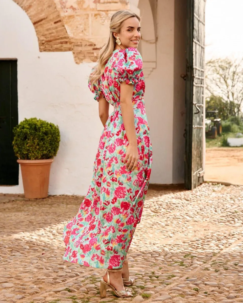 Vestido Flores Mar