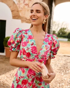 Vestido Flores Mar