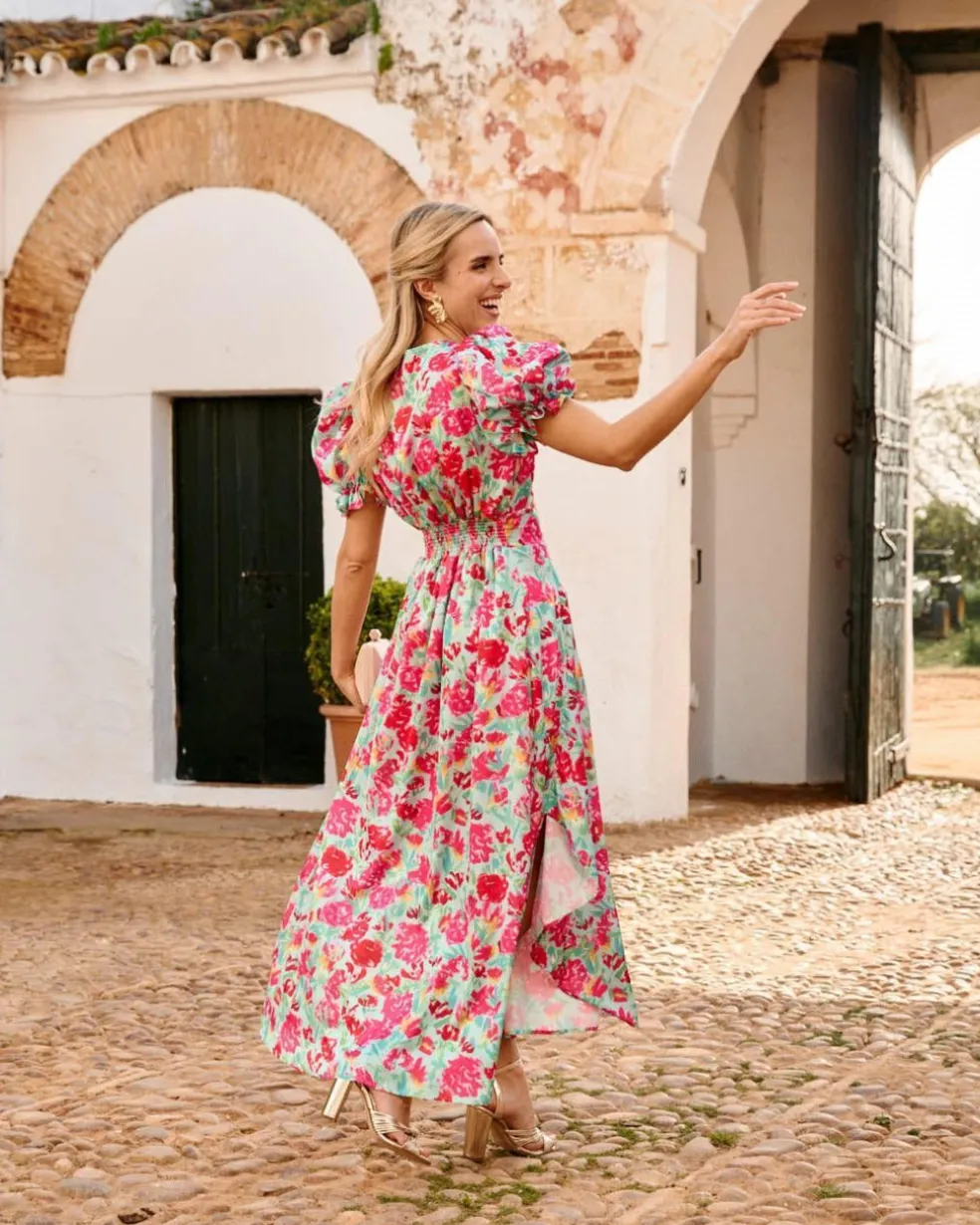 Vestido Flores Mar