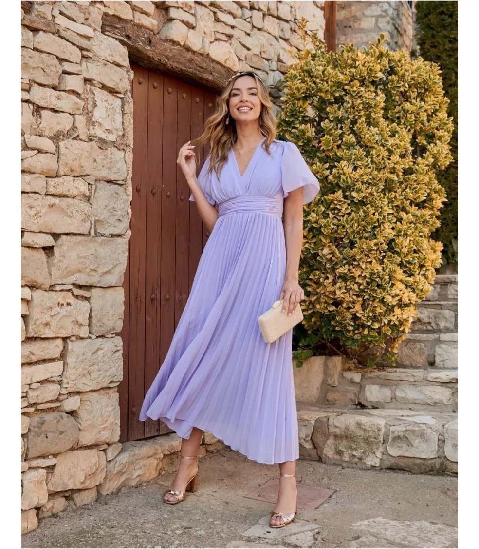 Vestido Plisado Gema