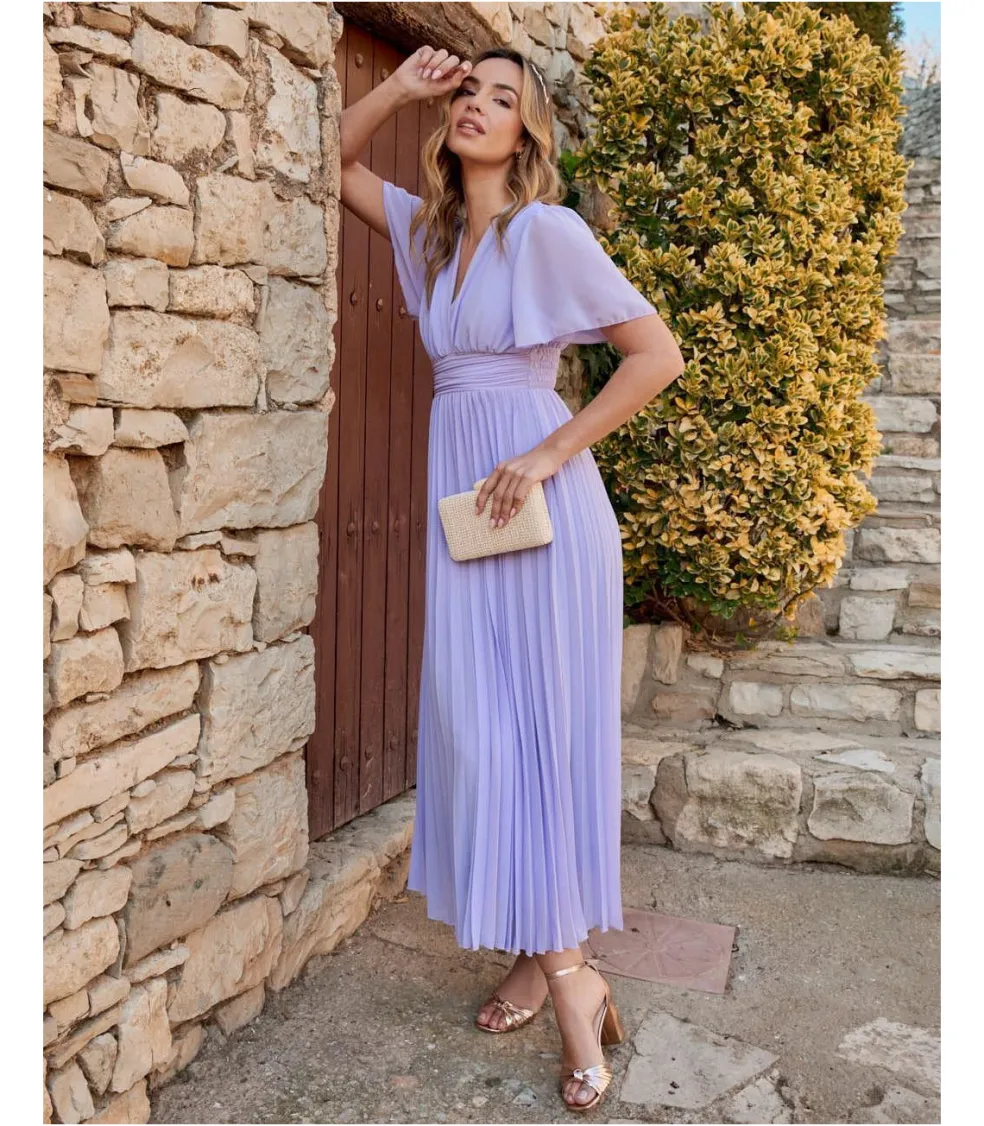 Vestido Plisado Gema